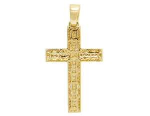 Personalizado 925 Plata Hip Hop Iced Moissanite Baguette diamante redondo personalizado Cruz colgantes para hombres - Product Image 3