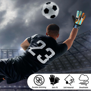 Guantes de Portero de Fútbol Personalizados, Transpirables, de Látex de Contacto de 4 mm, Profesionales, Impermeables, Ajustables para Exteriores - Product Image 6
