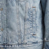 Veste en jean pour homme, hiver, style cowboy, personnalisable avec logo sur le devant, noir, bleu, grandes tailles jusqu'à 6XL