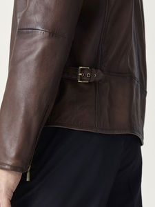 Chaqueta de piel de vaca para hombre, talla grande, corte ajustado, estilo urbano, para carreras, con mangas acolchadas de invierno, doble cremallera frontal, bolsillos, impermeable, 2026 - Product Image 6