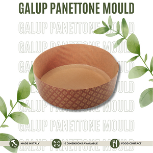 Moldes de Panettone bajos personalizables hechos en Italia, Celulosa pura, antiadherente, aptos para microondas y horno - Product Image 2
