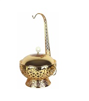Réchaud de buffet en cuivre avec couvercle irrégulier, chauffe-plats suspendu, 4,5L, 6L, 8L, ensemble dôme pour buffet, certifié Energy Star, pour eau chaude