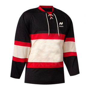 Maillot de hockey sur glace 100% polyester respirant à séchage rapide, couleur unie, pour adulte, entraînement sportif, maillot d'équipe - Product Image 4