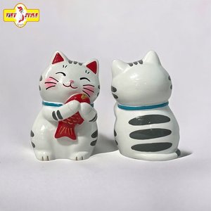 Nuevo diseño creativo resina gato pez figuritas coloridas estatuas de animales personalizar Color VIETSTYLE hogar decorativo hecho a mano - Product Image 1