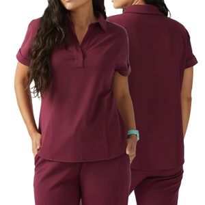 Vente en gros de polos d'infirmière médicale Ensembles d'uniformes de veste de gommage de haut Uniformes d'hôpital de vendeurs de joggings Femmes d'allaitement - Product Image 6