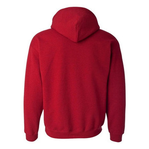 Sudadera con Capucha Clásica Rojo Cereza para Hombre, Transpirable, Mezcla de Algodón y Felpa, Sudadera con Cordón Bordado, Jersey Sólido de Invierno - Product Image 2