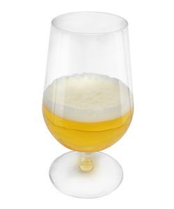 Verre à bière soufflé à la main borosilicate style coupé - Product Image 4