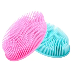 Wholesale High Quality Available On Both Sides Skin-Friendly Dry Skin Body Brush Food Grade Silicone Bath Brush