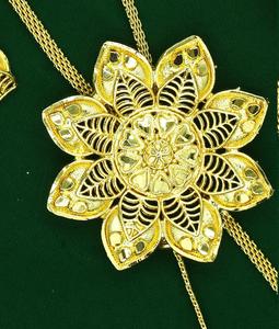 Necklace With Earrings <b>Jewellery</b> Set Goldplated Pure <b>Brass</b> High Quality Uae Dubai Necklace Design Necklace <b>Jewellery</b> Set - Product Image 4