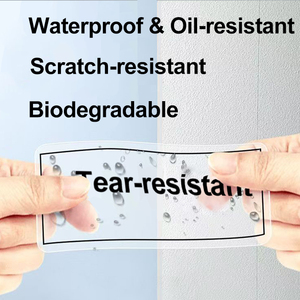Tùy chỉnh phân hủy sinh học rõ ràng trong suốt nhiệt Nhãn dán nhãn tùy chỉnh in nhiệt giấy nhãn dính giấy cho vận chuyển - Product Image 2