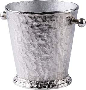 Cubo de vino de hielo de Metal de forma redonda de aluminio fundido, Enfriador de cubo de hielo de vino de Metal hecho a mano para Bar restaurante - Product Image 1