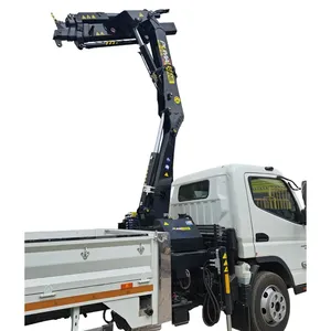 Hidrolik KNUCKLE BOOM truk dipasang derek lipat PICKUP CRANE 3 TON kapasitas cahaya konstruksi