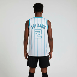 Maillot de basket-ball pour hommes de qualité supérieure, personnalisé, bon marché, respirant, sans manches, blanc, avec logo cousu/imprimé, taille plus - Product Image 5