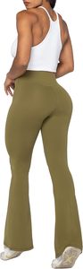 Pantalon évasé grande taille de haute qualité avec logo personnalisé d'usine pour femmes pantalon respirant nouveau design pantalon évasé uni à coupe en V élastique - Product Image 4