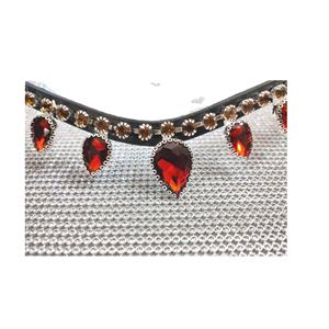 Banda Frontal para Caballo de Cuero Cristalino Ligero y Cómodo de Alta Calidad, Diseño LX Personalizable con Pedrería Brillante - Product Image 2