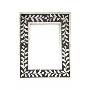 Modern Decorative Bone Inlay Wall Hanging <b>Mirror</b> Frame with Rectangular Shape Best Quality - Product Image 6