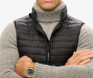 Gilet d'hiver pour homme, veste sans manches, gilet rembourré léger, chaud, décontracté, uniforme de travail, matelassé, coupe-vent, chauffe-corps - Product Image 2