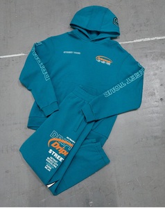 เสื้อฮู้ดผ้าฟลีซผ้าฝ้ายฝรั่งเศสมีฮู้ดพิมพ์ลาย3D โอเวอร์ไซส์ผ้าซักแบบ460gsm ออกแบบได้ตามต้องการ - Product Image 5