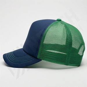 Casquette de camionneur personnalisée avec logo, pour hommes, 6 panneaux, casquette de baseball sportive, broderie en mousse de qualité supérieure, applicable en extérieur, réglable, casquette à fermeture à pression en maille - Product Image 2