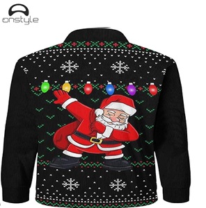 Sweat-shirt de Noël à sublimation intégrale, polyester/coton, écologique, séchage rapide, tissu polaire doux, motif festif, hiver - Product Image 4