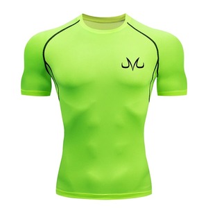 Camisas de calidad Premium de verano 3D impreso gimnasio entrenamiento hombres tendencia Jogging desgaste personalizado muesca superior ligero Rash Guard - Product Image 5