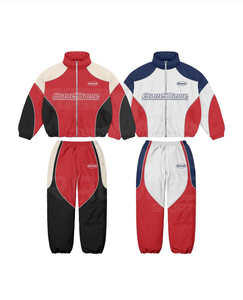 Ensemble survêtement coupe-vent Street Wear 2 pièces Pantalon et veste zippée 100% nylon Impression numérique Coupe-vent pour homme - Product Image 1