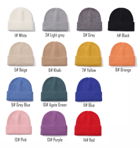 Vente en gros de bonnets tricotés vintage personnalisés avec votre logo brodé bonnets automne hiver bonnet chaud pour adultes bonnet tricoté uni en acrylique - Product Image 3