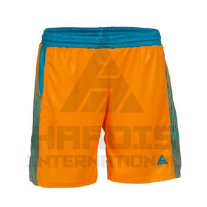 กางเกงขาสั้นกีฬาการฝึกอบรมแบบกําหนดเองขายส่งโลโก้ระเหิดพิมพ์ตาข่ายกางเกงขาสั้นบาสเกตบอลผลิตในปากีสถาน - Product Image 1