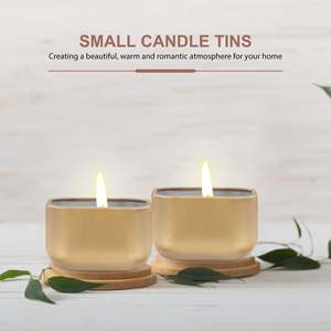 Beaux pots de bougie en métal enduit de poudre avec couvercle Base stable produit de décoration d'intérieur parfait salon café vaisselle utiliser des pots - Product Image 5