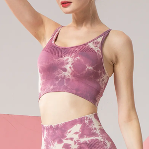 บราผ้าไร้โครงไร้ตะเข็บสำหรับผู้หญิงบราออกกำลังกายเล่นกีฬาโยคะของผู้หญิงเสื้อออกกำลังกายเล่นยิมปรับแต่งได้ - Product Image 4
