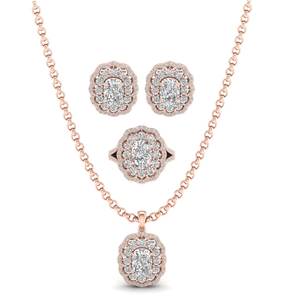 REYES vente directe d'usine 925 ensemble de boucles d'oreilles en moissanite taille ovale en argent pour femmes bijoux de bague de mariage brillants 14.01 - Product Image 4