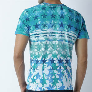 T-shirt pour homme en tricot uni imprimé par transfert thermique, respirant et à séchage rapide, pour le sport et les vêtements décontractés - Product Image 2