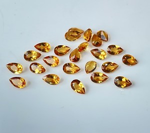 Corte de pera citrino natural 7x10mm facetado-Piedra preciosa suelta de corte de pera citrino de calidad superior - Product Image 5