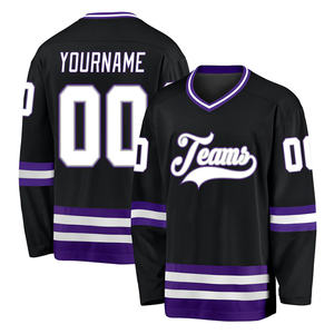 Maillots de hockey respirants personnalisés OEM vente en gros maillots d'équipe de sports de plein air avec coutures personnalisées vêtements de hockey sur glace - Product Image 6