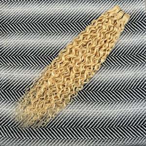 Extensions de cheveux humains vierges russes Remy 12A 3B # Blond platine 60, ondulations naturelles, doux - Product Image 4