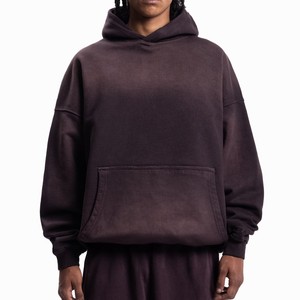 Sudaderas con Capucha Extra Grandes de Estilo Vintage para Hombre, Lavadas, de Algodón Grueso, Estilo Urbano, con Logotipo Personalizado, Fabricante OEM - Product Image 2