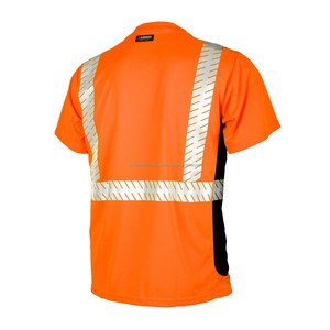 Top Quality Men 100% Cotton Personal Security Construction Reflective Clothing Workwear Uniform Safety T <b>Shirt</b> for Men - Product Image 3