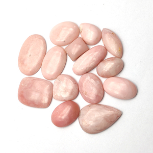 14 pièces naturel rose opale 10-20mm ovale poire coussin Cabochon 51.55 Gms Lot Iroc ventes taille libre opale mélange forme pierre précieuse en vrac - Product Image 5