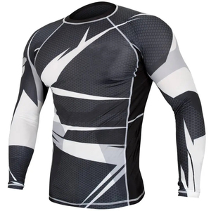 Diseñe su propia marca Camisa de compresión de cuello alto Hombres Top de compresión Hombres Ropa deportiva Gimnasio Fitness Camisa - Product Image 2