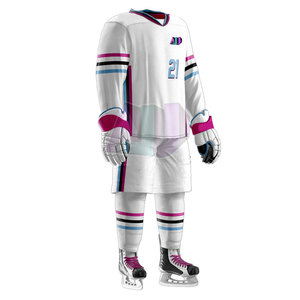 Uniformes de Hockey sobre Hielo al por Mayor 2025, Tela 100% Poliéster, Colores y Logotipo Personalizados, Transpirable y Absorbente de Humedad - Product Image 4