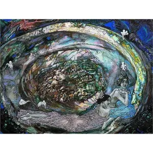 M. Vrubel Accent Tile Mural Pearl by Kitchen Baño Backsplash Mármol Cerámica Murales de pared - Product Image 1