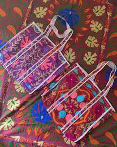 Bolso Tote de Hombro Estilo Boho Vintage Suzani, Bolso de Lona de Algodón Bordado a Mano con Doble Asa, Regalo para Mujer para Uso Diario - Product Image 2