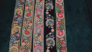 Tela de tul ecológica con ribete de encaje bordado Floral 3D vibrante para boda, moda y decoración del hogar - Product Image 5