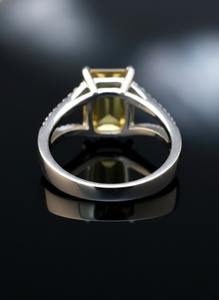 Bague de fiançailles et de mariage en argent sterling 925 avec pierre de quartz miel jaune naturel, tendance, diamant CZ, symbole religieux chrétien - Product Image 2