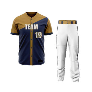 Meilleures ventes Uniforme de baseball pour hommes Logo personnalisé Nom et numéro de l'équipe Uniforme de baseball Vêtements de sport pour hommes Uniforme de baseball - Product Image 1