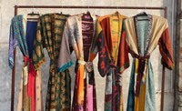 Robe Kimono en Soie Vintage pour Femmes, Robe Maxi, Peignoir, Robe de Bain, pour l'Été, l'Automne et le Printemps
