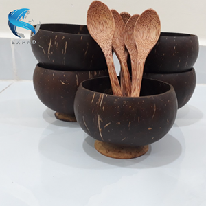 Juego de Tazones de Madera de Coco Artesanal y Ecológico, Estilo Rústico para una Alimentación Consciente - Product Image 6