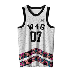 Ensembles d'uniformes de basket-ball sans manches à col en V pour hommes W4G personnalisés, 100 % polyester, évacuation de l'humidité, séchage rapide, livraison directe d'usine - Product Image 2