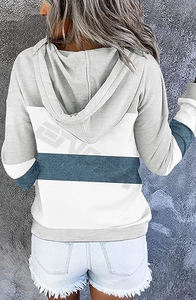 Sweat à capuche tie-dye boutonné et décontracté pour adolescente, sweat à manches longues, design surdimensionné pour femme, vente en gros 2024 - Product Image 4