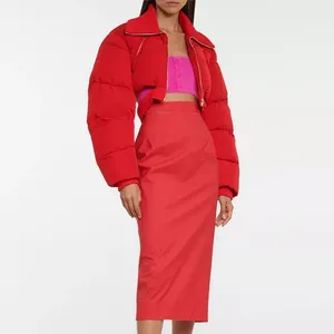 Veste d'hiver pour femmes grande taille de qualité supérieure avec fermeture éclair, matelassée, 100% coton, prix de gros - Product Image 4